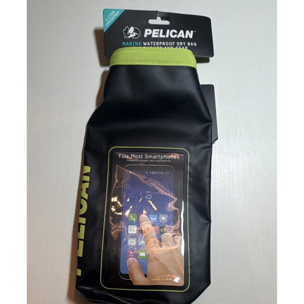 Pelican Marine Waterproof Phone Dry Bag for Phones & Gear, Black
